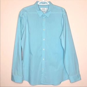 Calvin Klein Striped Men Dress Shirt L